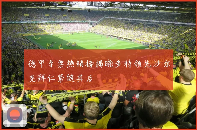 德甲季票热销榜揭晓多特领先沙尔克拜仁紧随其后